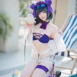 瓜希酱《柴郡泳装》主题写真：32张全套美图