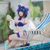瓜希酱《柴郡泳装》主题写真：32张全套美图