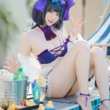 瓜希酱《柴郡泳装》主题写真：32张全套美图