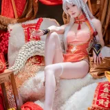 阿包也是兔娘《新春贺图 龙妹》主题写真：44张全套美图，含1个视频