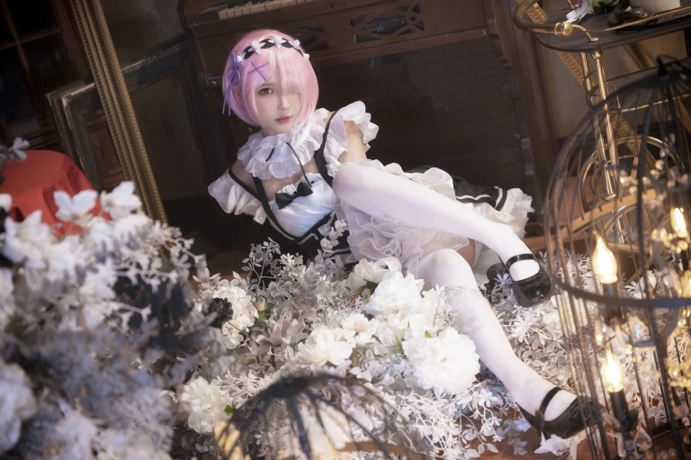 阿包也是兔娘《拉姆女仆》主题写真：22张全套美图