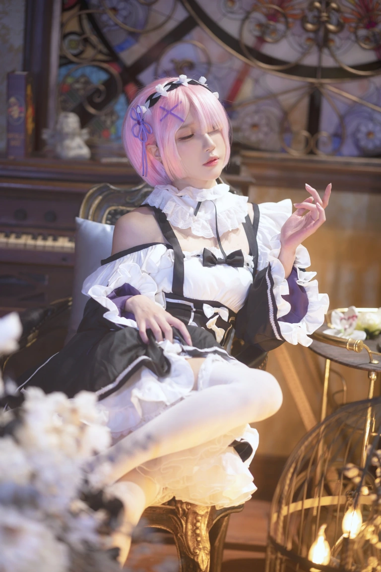 阿包也是兔娘《拉姆女仆》主题写真：22张全套美图