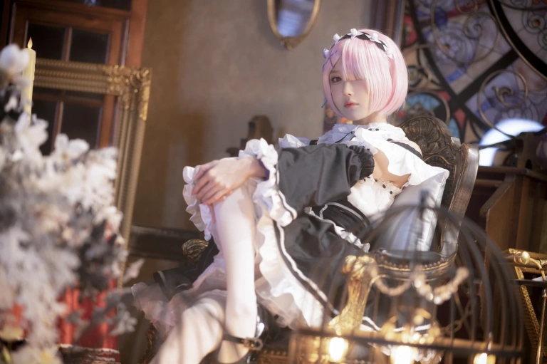 阿包也是兔娘《拉姆女仆》主题写真：22张全套美图