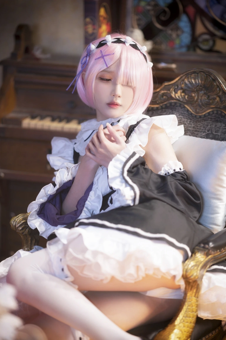 阿包也是兔娘《拉姆女仆》主题写真：22张全套美图