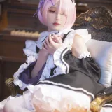 阿包也是兔娘《拉姆女仆》主题写真：22张全套美图