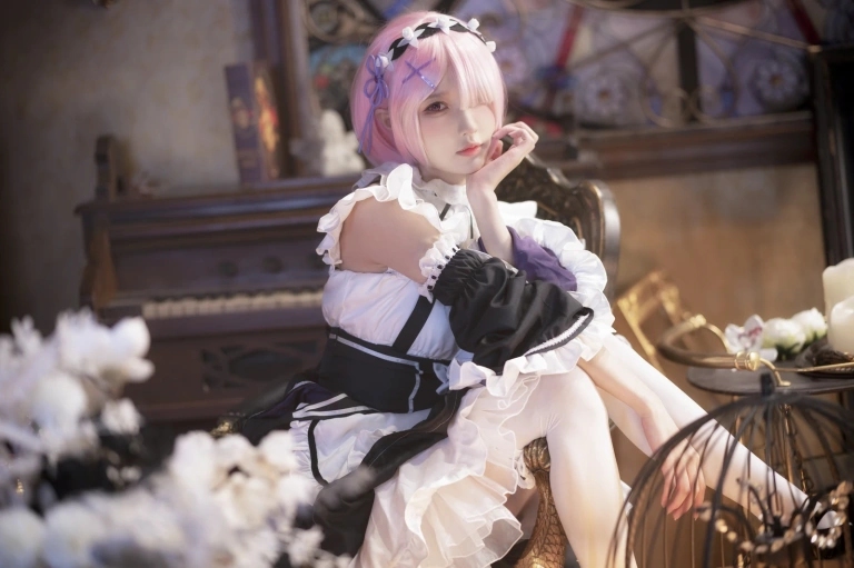 阿包也是兔娘《拉姆女仆》主题写真：22张全套美图