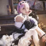 阿包也是兔娘《拉姆女仆》主题写真：22张全套美图