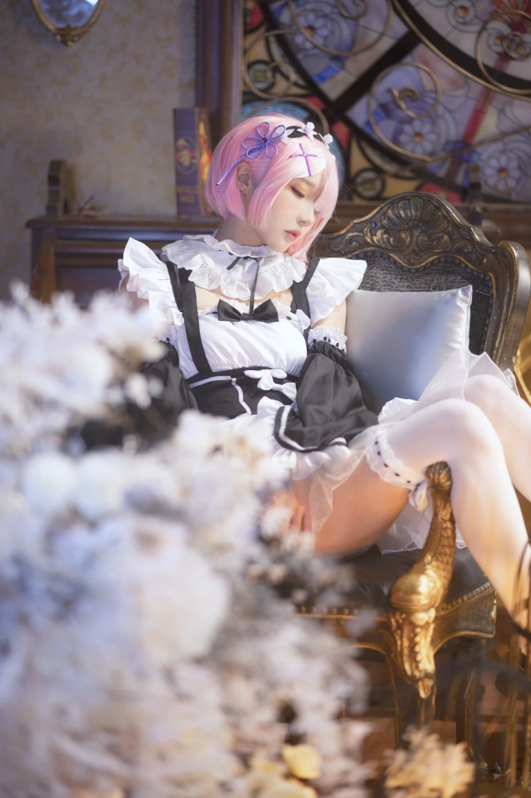 阿包也是兔娘《拉姆女仆》主题写真：22张全套美图