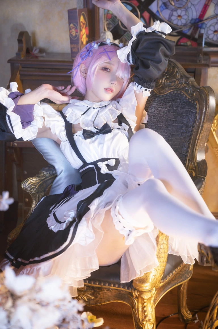 阿包也是兔娘《拉姆女仆》主题写真：22张全套美图
