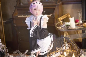 阿包也是兔娘《拉姆女仆》主题写真：22张全套美图