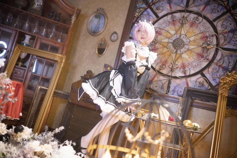 阿包也是兔娘《拉姆女仆》主题写真：22张全套美图