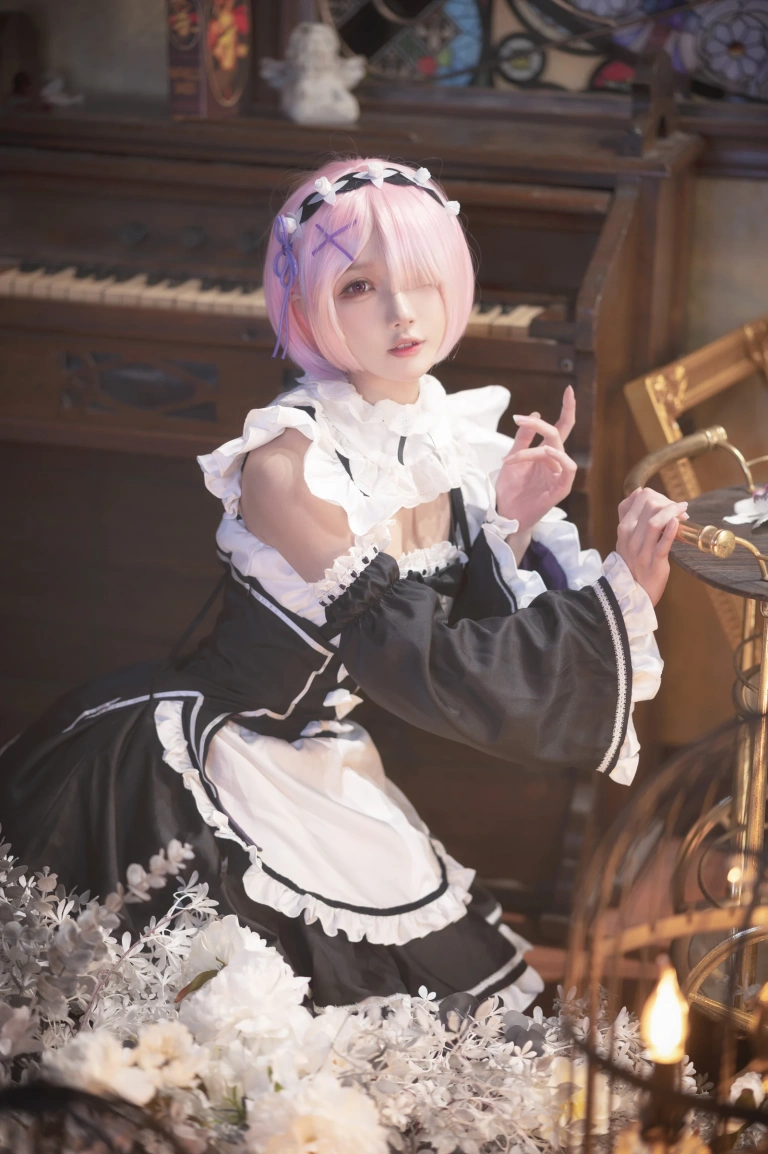 阿包也是兔娘《拉姆女仆》主题写真：22张全套美图