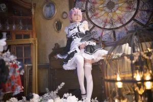 阿包也是兔娘《拉姆女仆》主题写真：22张全套美图