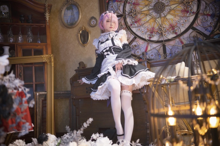 阿包也是兔娘《拉姆女仆》主题写真：22张全套美图
