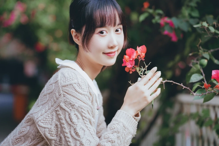 木棉棉《花与少女》主题写真：29张全套美图