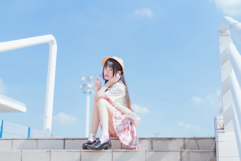 桜桃喵《桜桃未熟2 幼稚园》主题写真：35张全套美图