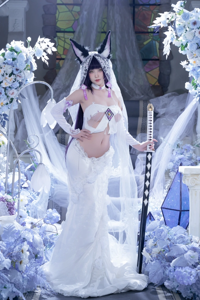 清水由乃《碧蓝航线 武藏紫藤花》主题写真：51张全套美图，含1个视频
