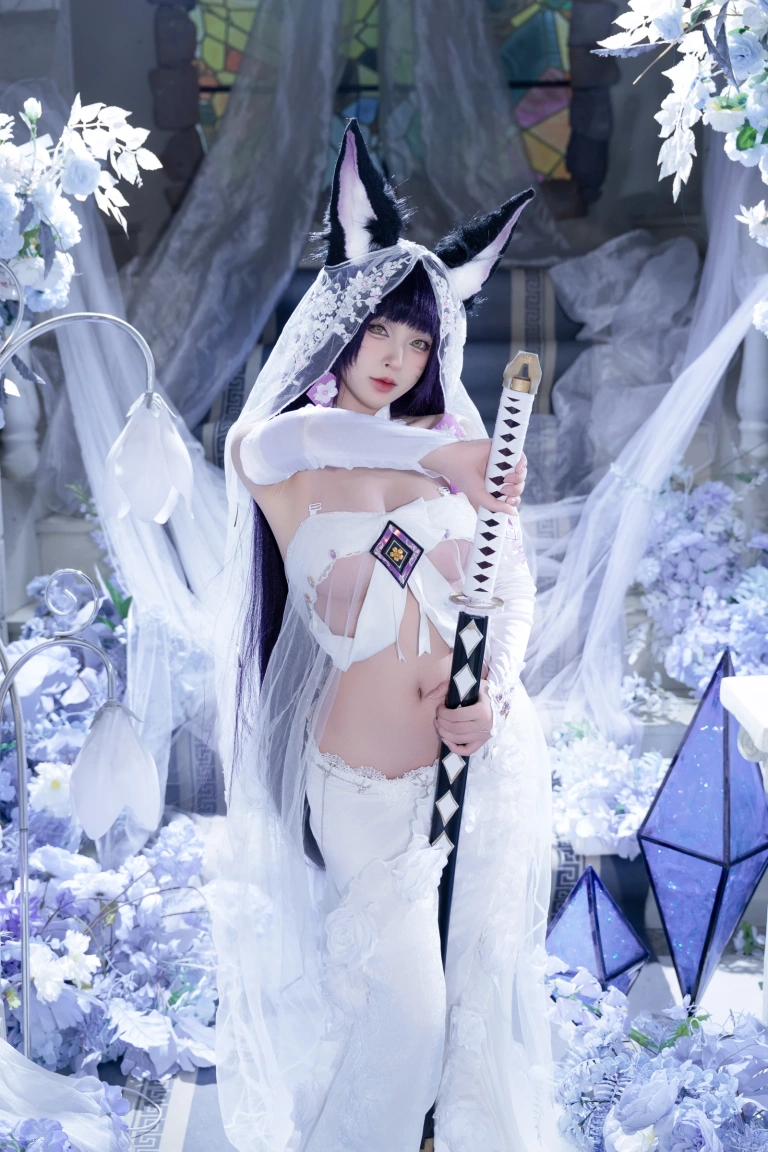 清水由乃《碧蓝航线 武藏紫藤花》主题写真：51张全套美图，含1个视频