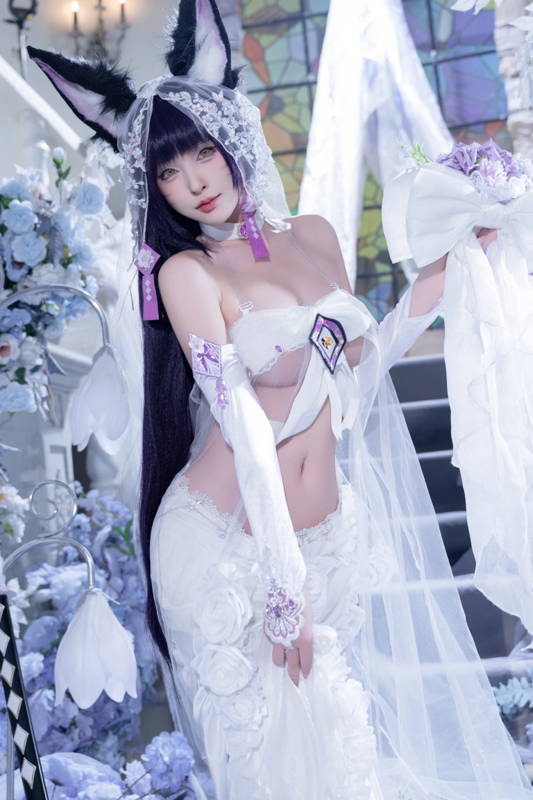 清水由乃《碧蓝航线 武藏紫藤花》主题写真：51张全套美图，含1个视频