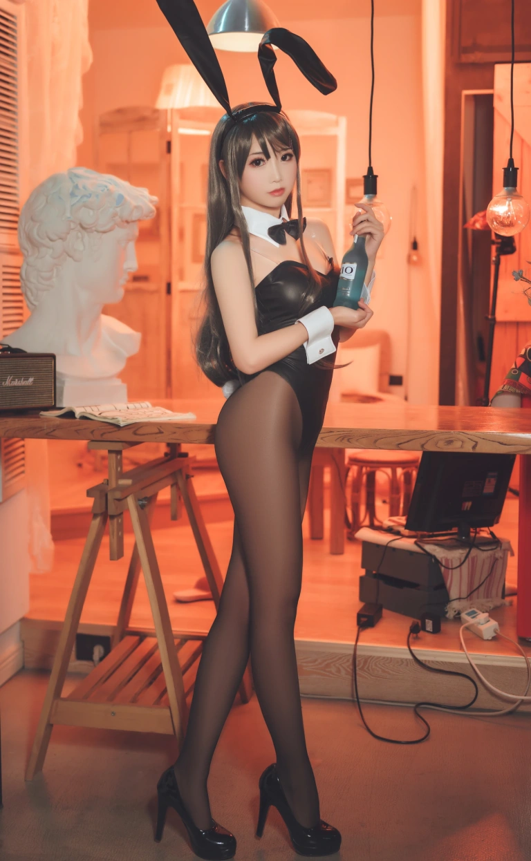 面饼仙儿《樱岛麻衣》主题写真：40张全套美图