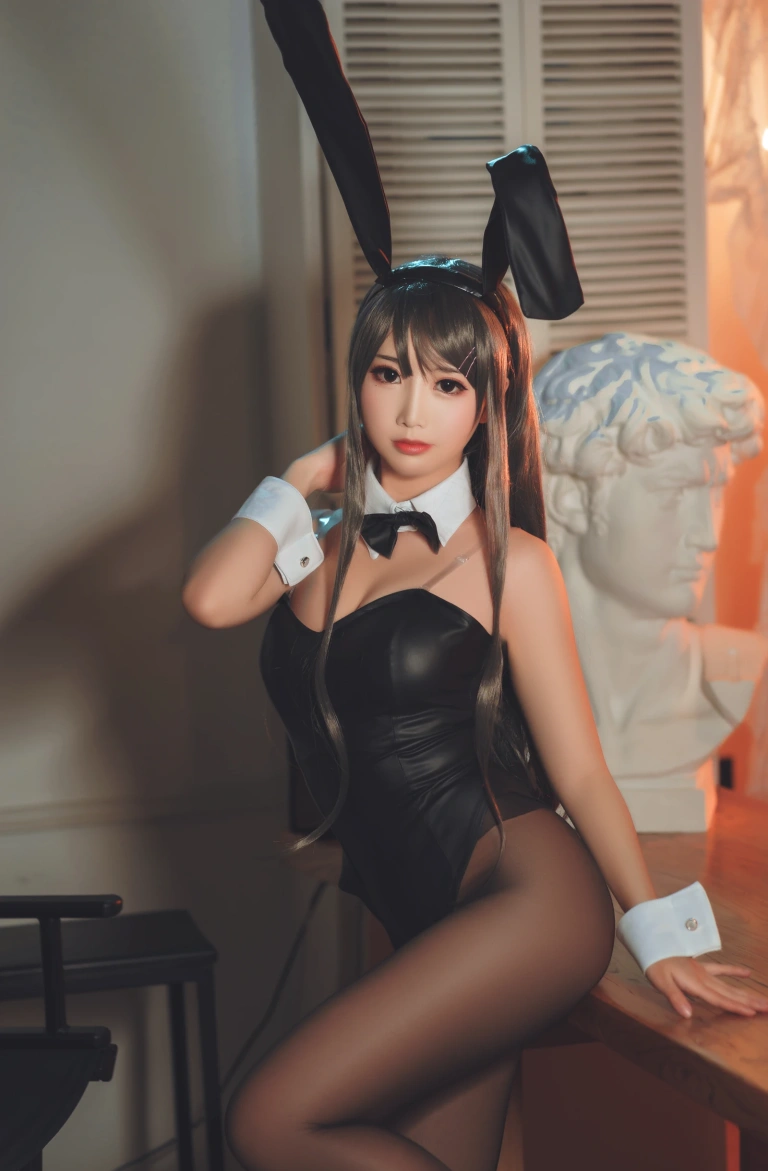 面饼仙儿《樱岛麻衣》主题写真：40张全套美图