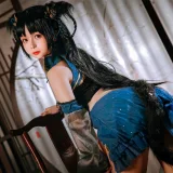 日奈娇(椎名莜)《碧蓝航线 大潮旗袍》主题写真：25张全套美图