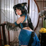 日奈娇(椎名莜)《碧蓝航线 大潮旗袍》主题写真：25张全套美图