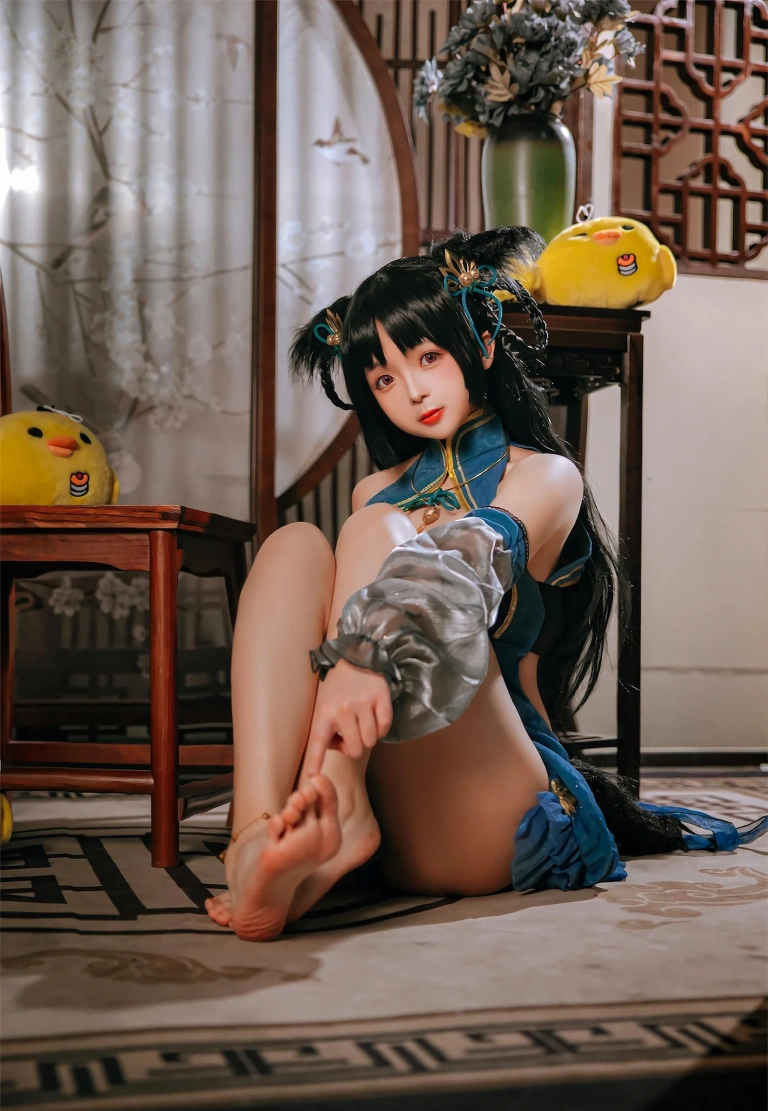 日奈娇(椎名莜)《碧蓝航线 大潮旗袍》主题写真：25张全套美图