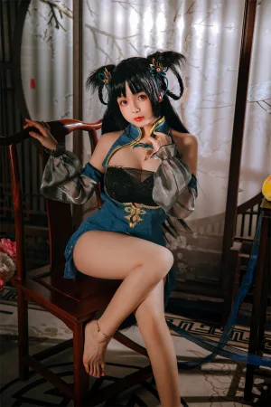 日奈娇(椎名莜)《碧蓝航线 大潮旗袍》主题写真：25张全套美图