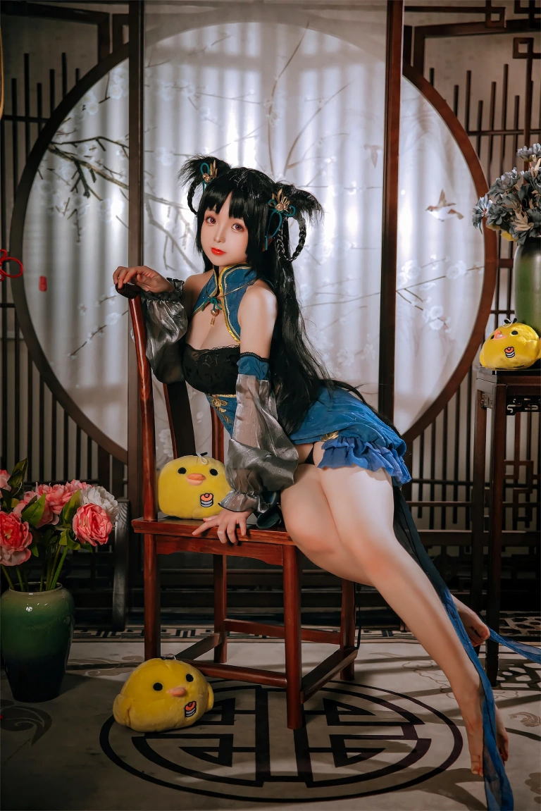 日奈娇(椎名莜)《碧蓝航线 大潮旗袍》主题写真：25张全套美图