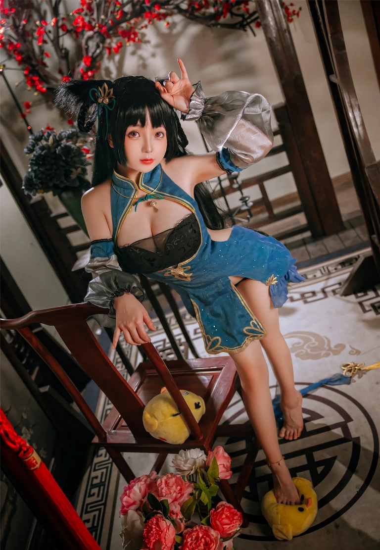 日奈娇(椎名莜)《碧蓝航线 大潮旗袍》主题写真：25张全套美图