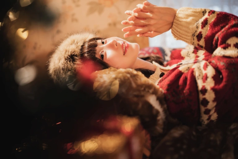 木棉棉《圣诞快乐》主题写真：25张全套美图
