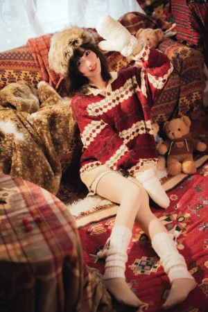 木棉棉《圣诞快乐》主题写真：25张全套美图