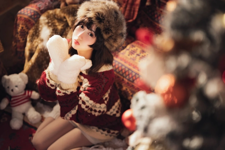 木棉棉《圣诞快乐》主题写真：25张全套美图