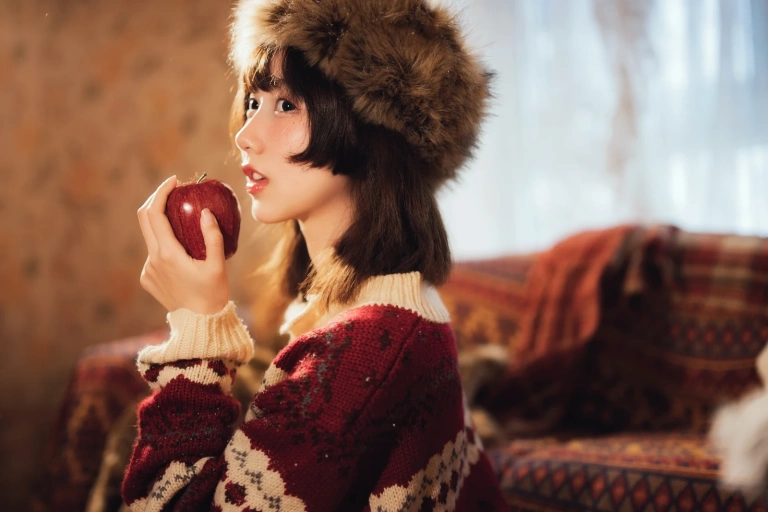 木棉棉《圣诞快乐》主题写真：25张全套美图