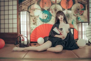 过期米线线喵《和风浴衣》主题写真：23张全套美图