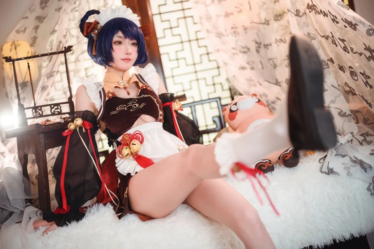 阿包也是兔娘《香菱女仆》主题写真：41张全套美图