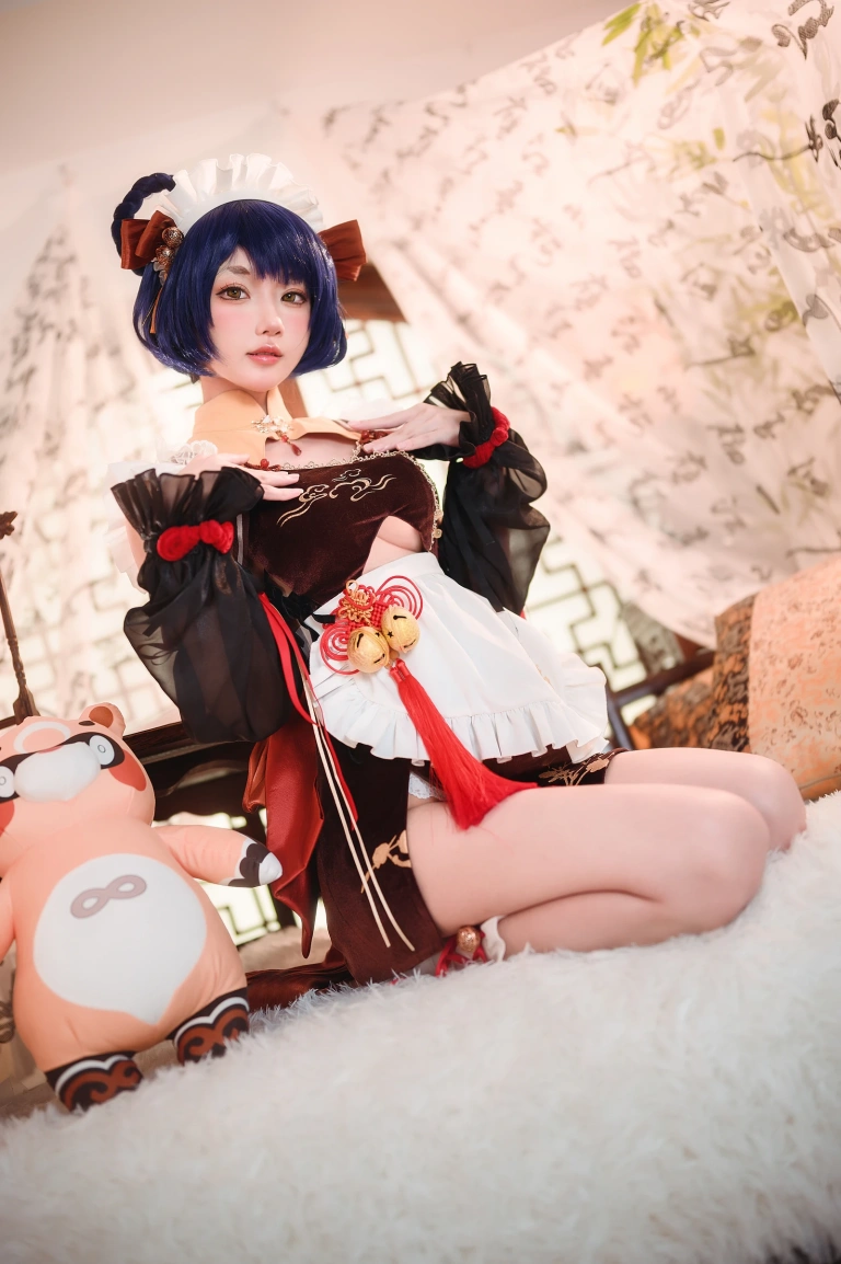 阿包也是兔娘《香菱女仆》主题写真：41张全套美图