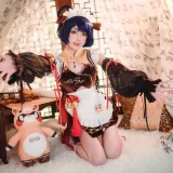 阿包也是兔娘《香菱女仆》主题写真：41张全套美图