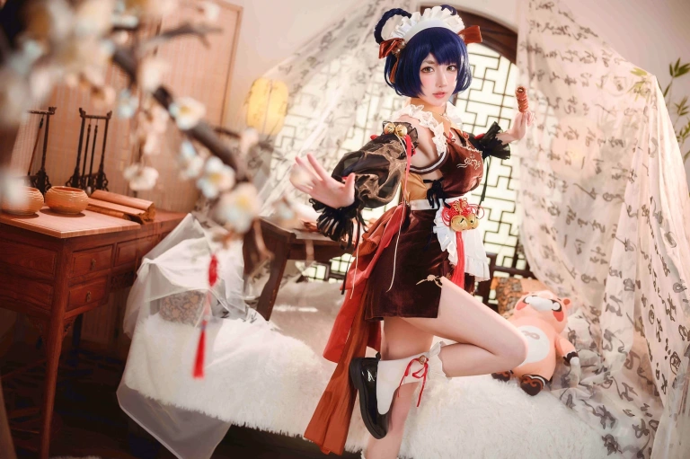 阿包也是兔娘《香菱女仆》主题写真：41张全套美图