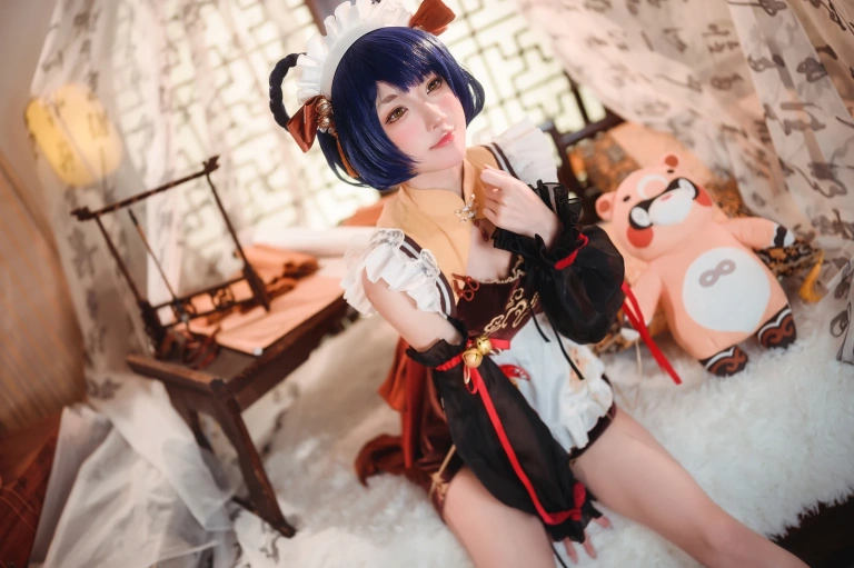 阿包也是兔娘《香菱女仆》主题写真：41张全套美图