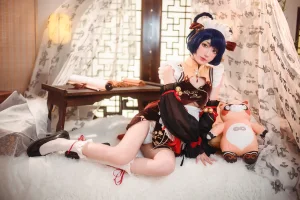 阿包也是兔娘《香菱女仆》主题写真：41张全套美图