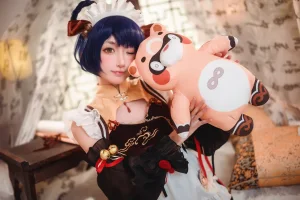 阿包也是兔娘《香菱女仆》主题写真：41张全套美图