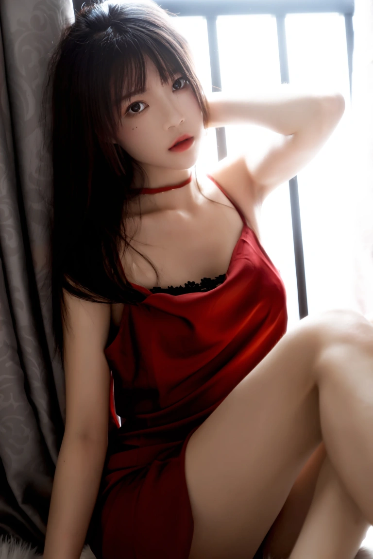桜桃喵《千丝万缕的红》主题写真：69张全套美图