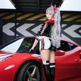 瓜希酱&Momoko葵葵《碧蓝航线 欧根&企业 赛车女郎》主题写真：58张全套美图