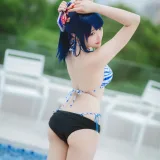 瓜希酱&Momoko葵葵《SSSS.GRIDMAN宝多六花&新条茜 泳装》主题写真：85张全套美图