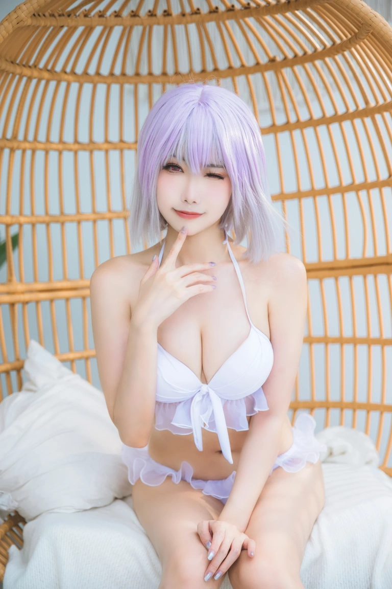 瓜希酱&Momoko葵葵《SSSS.GRIDMAN宝多六花&新条茜 泳装》主题写真：85张全套美图