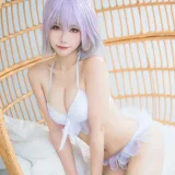 瓜希酱&Momoko葵葵《SSSS.GRIDMAN宝多六花&新条茜 泳装》主题写真：85张全套美图