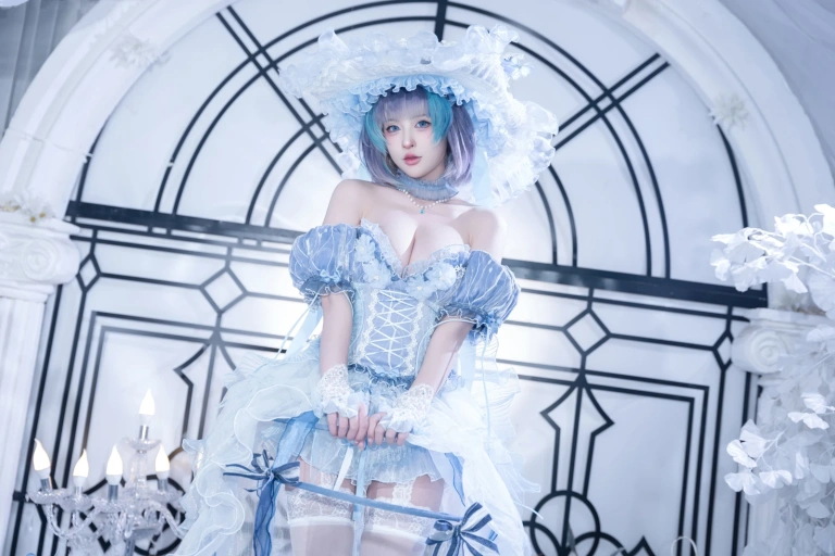 清水由乃《碧蓝航线 柴郡废稿礼服》主题写真：42张全套美图