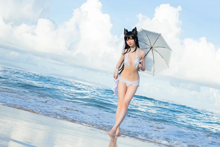 星之迟迟《《鸣夏》 爱宕》主题写真：10张全套美图